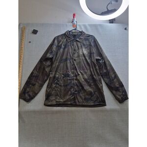 Val Surf Windbreaker Jacket Mens Multicolor Camouflage Raglan Sleeve Snap Up